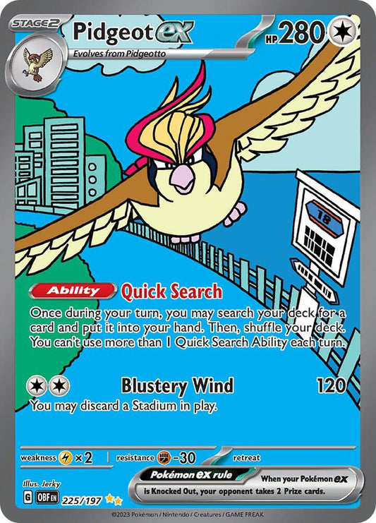 Pidgeot ex - 225/197 - SV03: Obsidian Flames