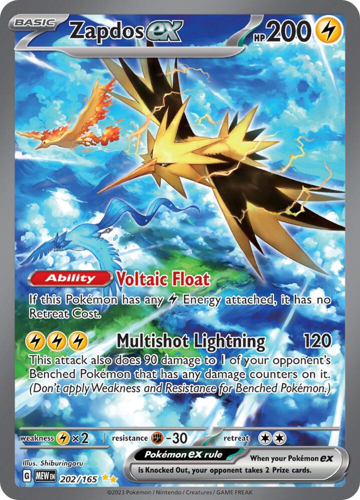 Zapdos ex - 202/165 - SV: Scarlet & Violet 151