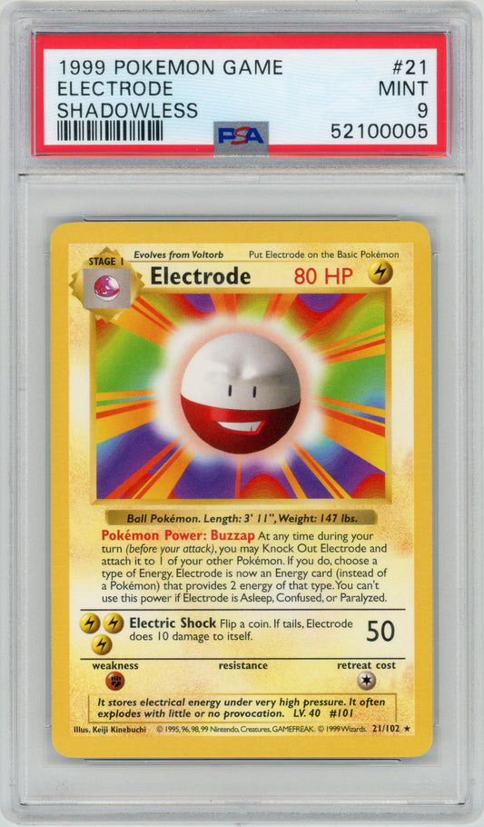 Electrode Shadowless Base Set PSA 9 52100005