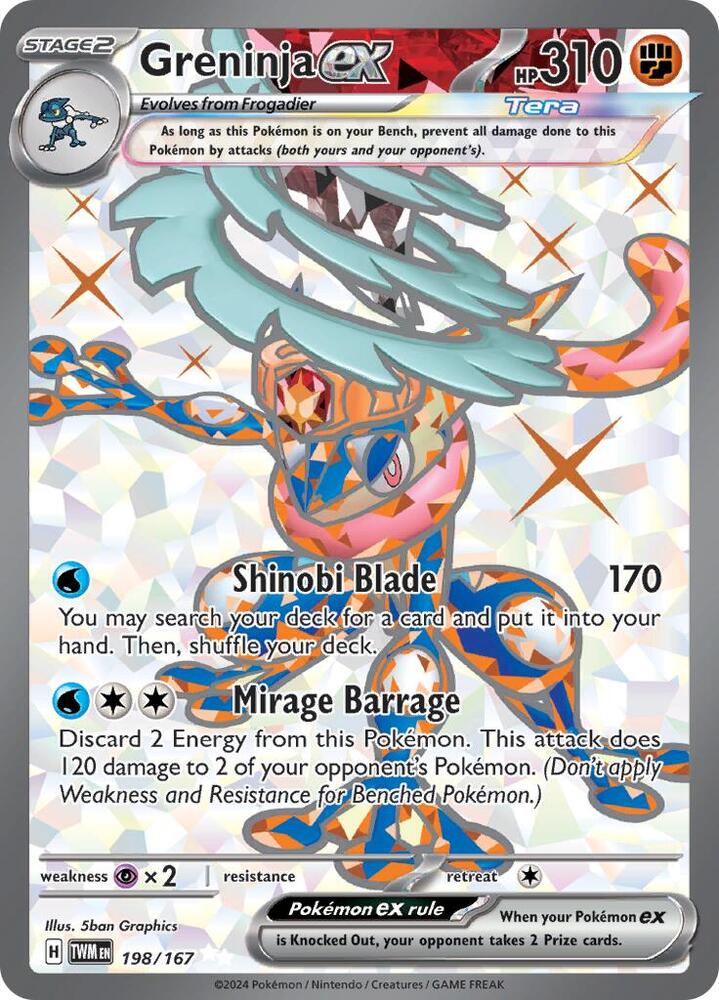 Greninja ex - 198/167 - SV06: Twilight Masquerade