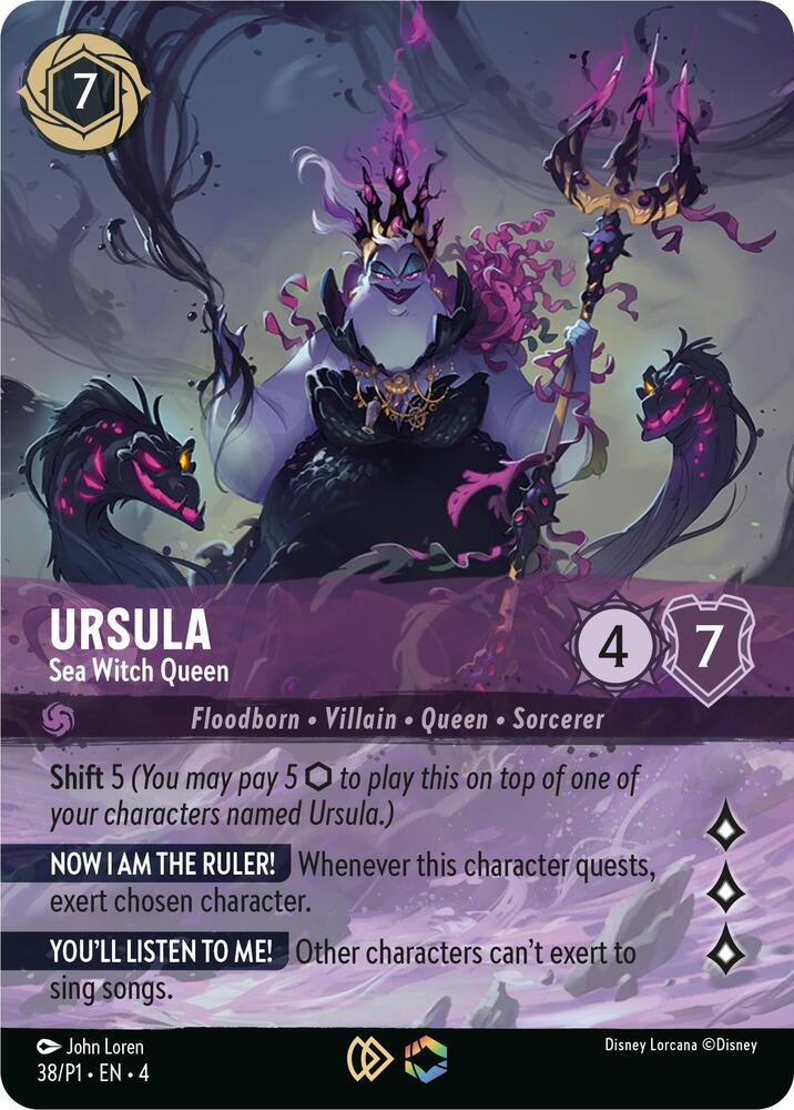 Ursula - Sea Witch Queen (Store Championship) - Disney Lorcana Promo Cards