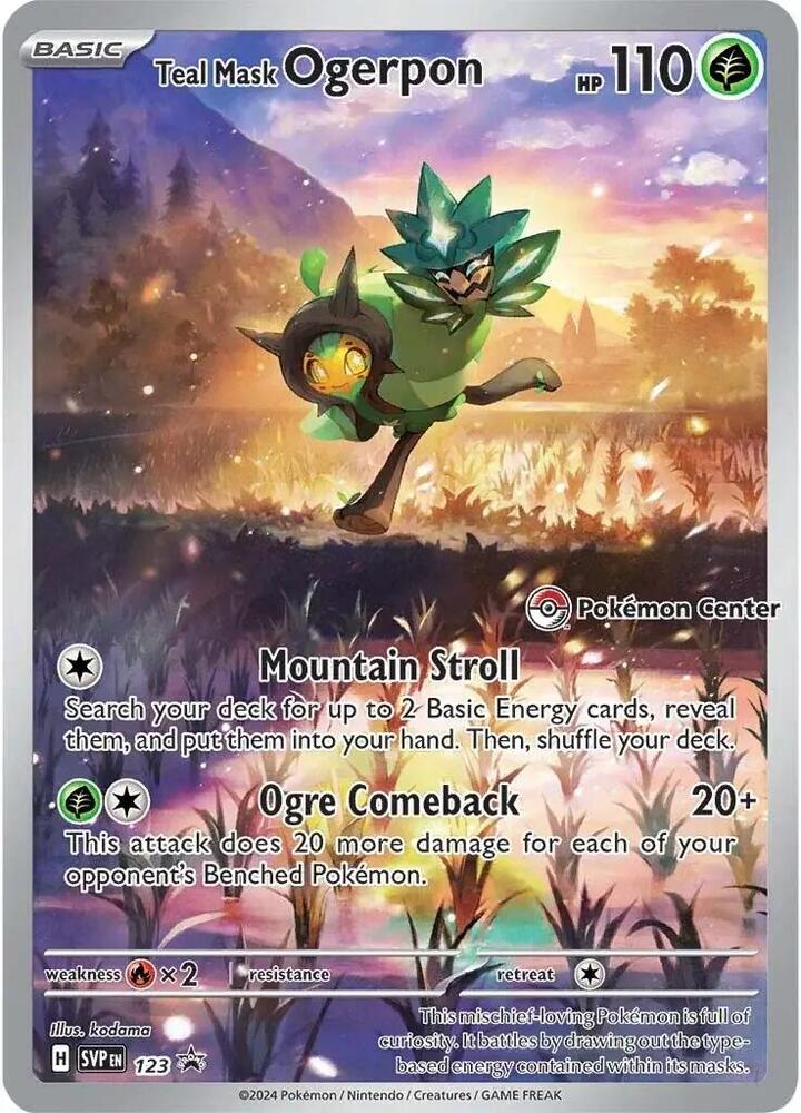 Teal Mask Ogerpon - 123 (Pokemon Center Exclusive) - SV: Scarlet & Violet Promo Cards