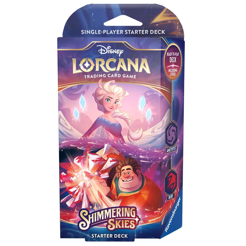 Disney Lorcana: Shimmering Skies Starter Deck (Amethyst & Ruby) - Shimmering Skies