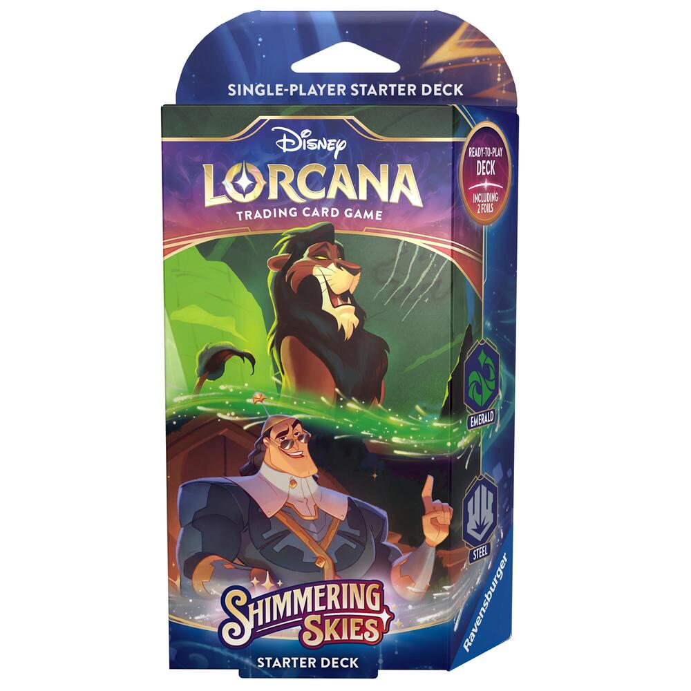 Disney Lorcana: Shimmering Skies Starter Deck (Emerald & Steel) - Shimmering Skies