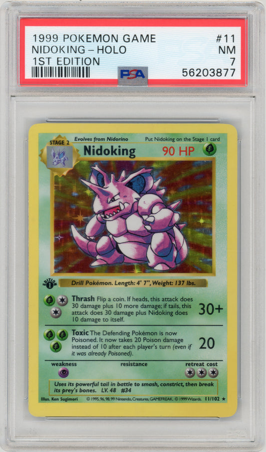 Nidoking Shadowless 1st Ed. Base Set PSA 7 56203877