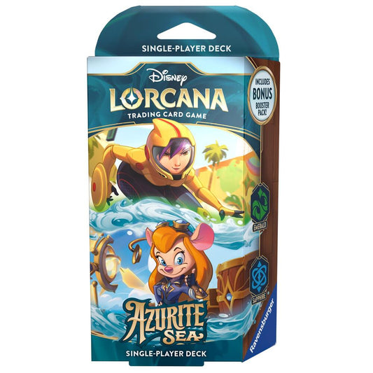 Disney Lorcana: Azurite Sea Starter Deck (Emerald & Sapphire) - Azurite Sea