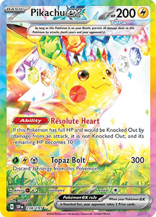 Pikachu ex - 238/191 - SV08: Surging Sparks