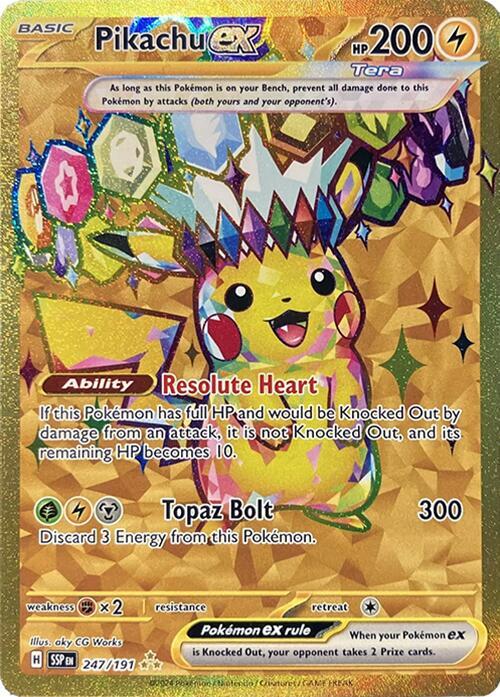 Pikachu ex - 247/191 - SV08: Surging Sparks