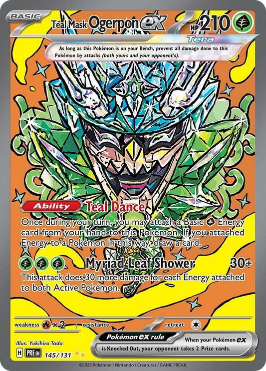 Teal Mask Ogerpon ex - 145/131 - SV: Prismatic Evolutions