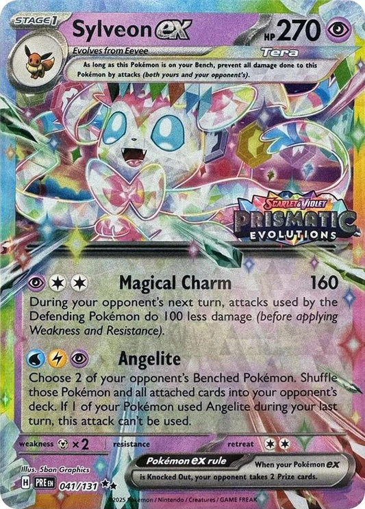 Sylveon ex - 041/131 (Prismatic Evolutions Stamp) - Miscellaneous Cards & Products