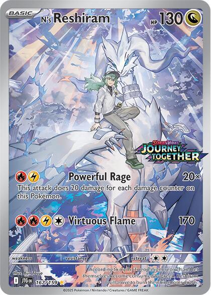N's Reshiram - 167/159 (Journey Together Stamped) - Miscellaneous Cards & Products