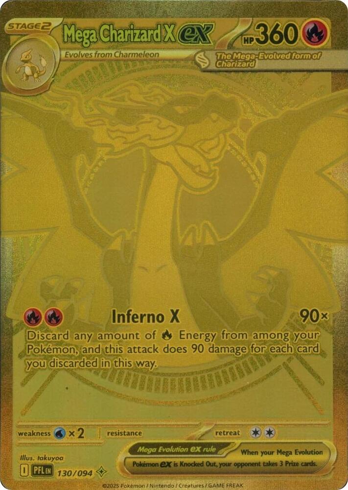 Mega Charizard X ex - 130/094 - ME02: Phantasmal Flames