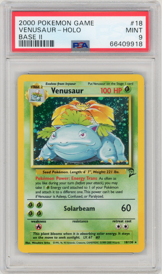 2000 Venusaur Holo 18 Base Set 2 PSA 9 66409918