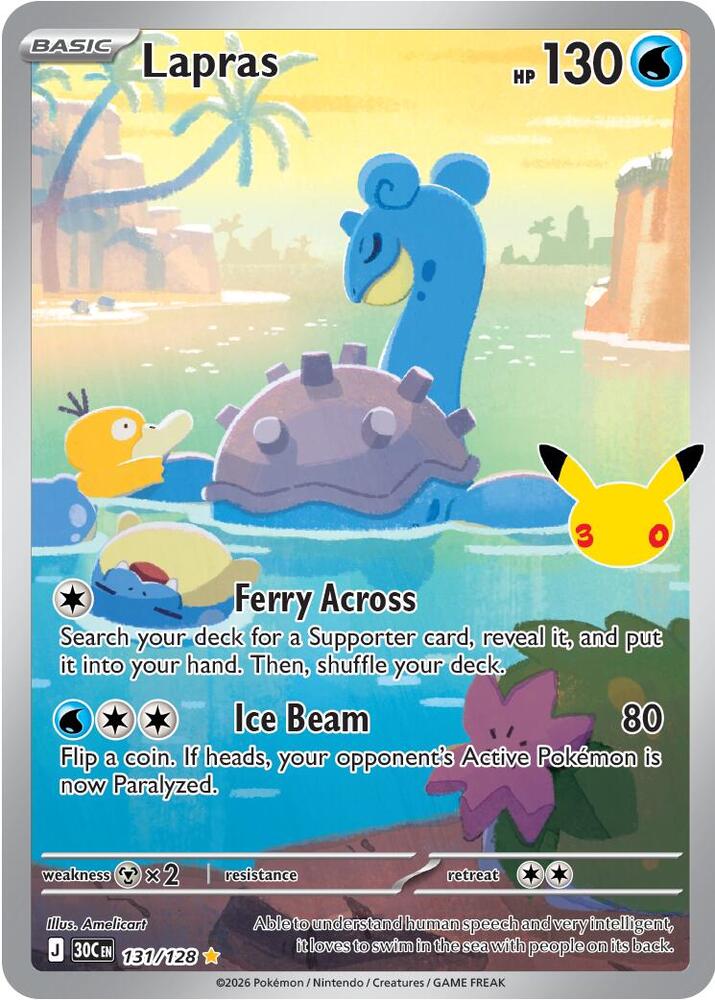 Lapras - 131/128 - ME: 30th Celebration