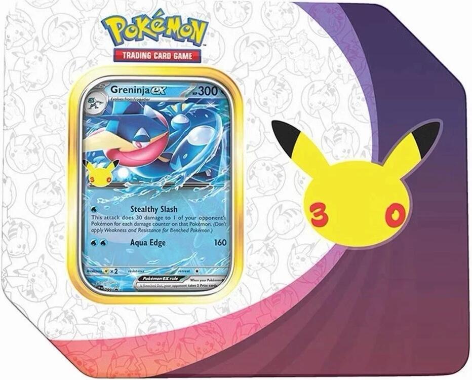 30th Celebration ex Tin [Greninja ex] (Retail Version) - ME: 30th Celebration