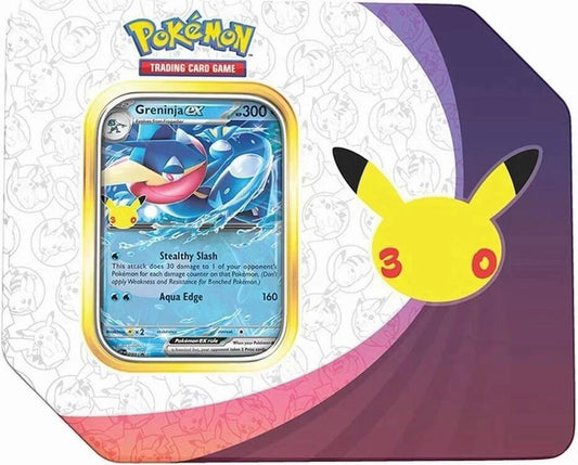 30th Celebration ex Tin [Greninja ex] (Retail Version) - ME: 30th Celebration