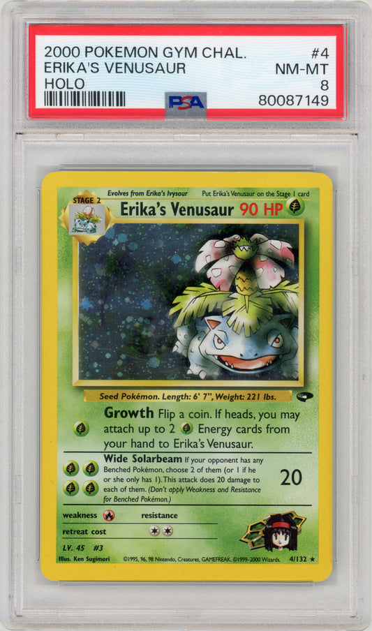 2000 Erika's Venusaur 4 Gym Challenge PSA 8 80087149