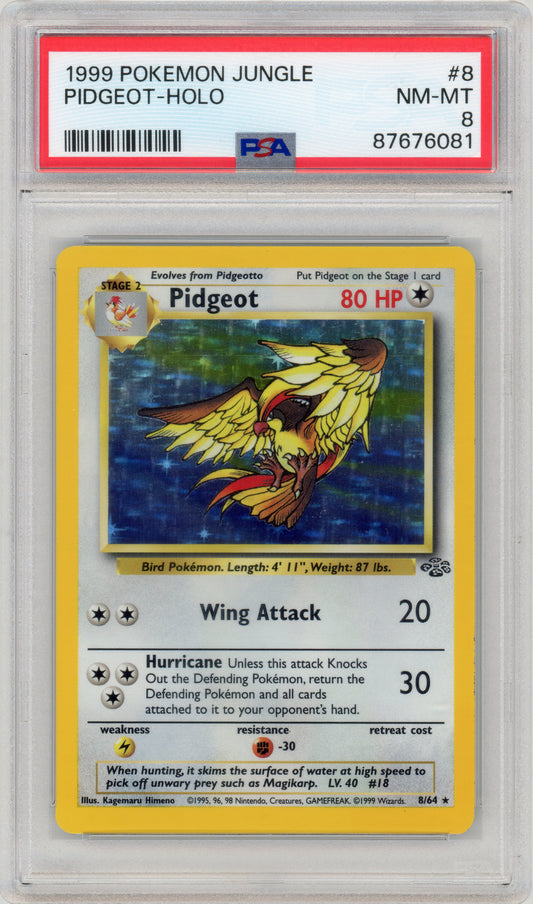 1999 Pidgeot Holo Unlimited Jungle PSA 8 87676081