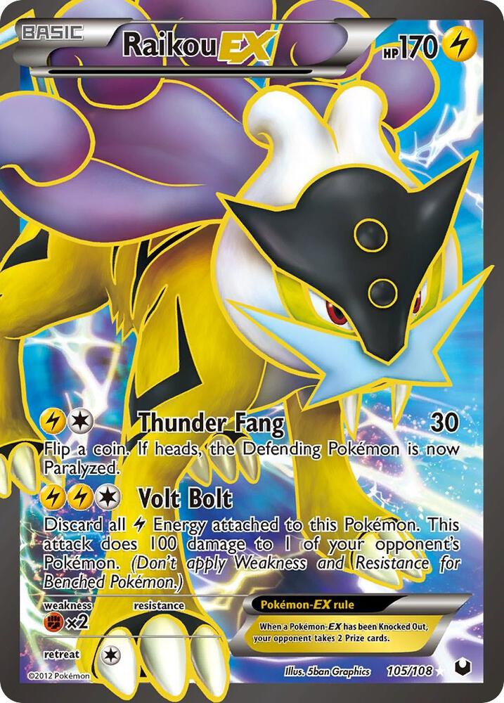 Raikou EX (105 Full Art) - Dark Explorers