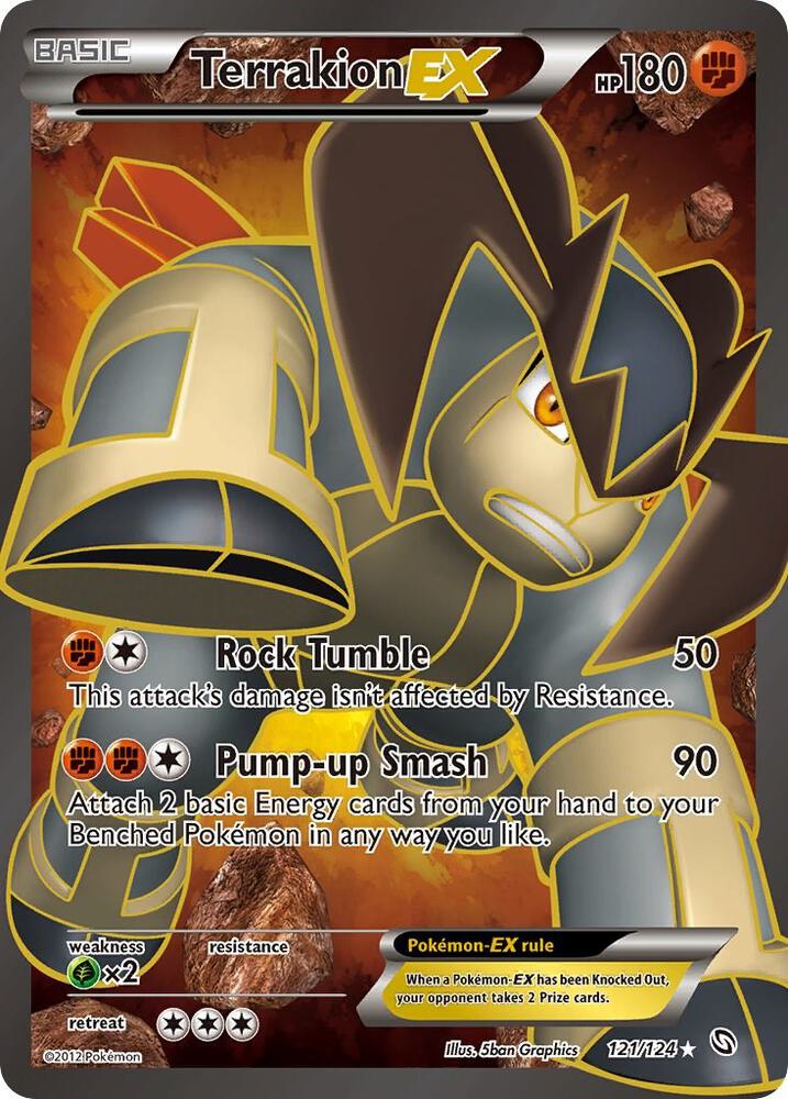 Terrakion EX (121 Full Art) - Dragons Exalted