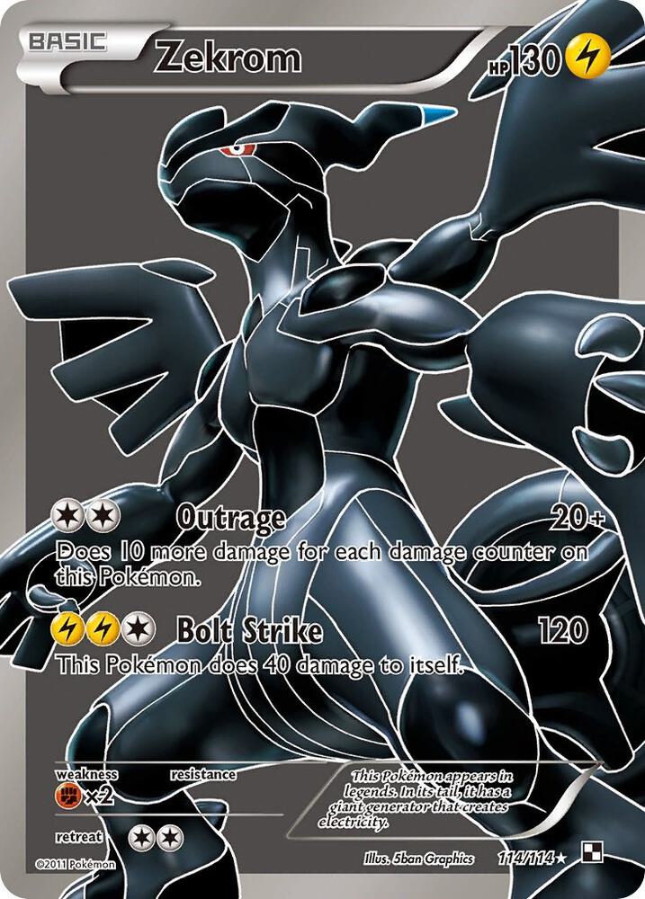 Zekrom (114 Full Art) - Black and White
