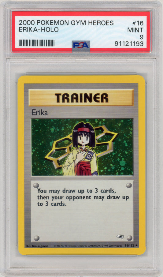 ERIKA UNLIMITED HOLO GYM HEROES PSA 9 91121193