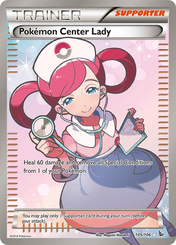 Pokemon Center Lady (105 Full Art) - XY - Flashfire