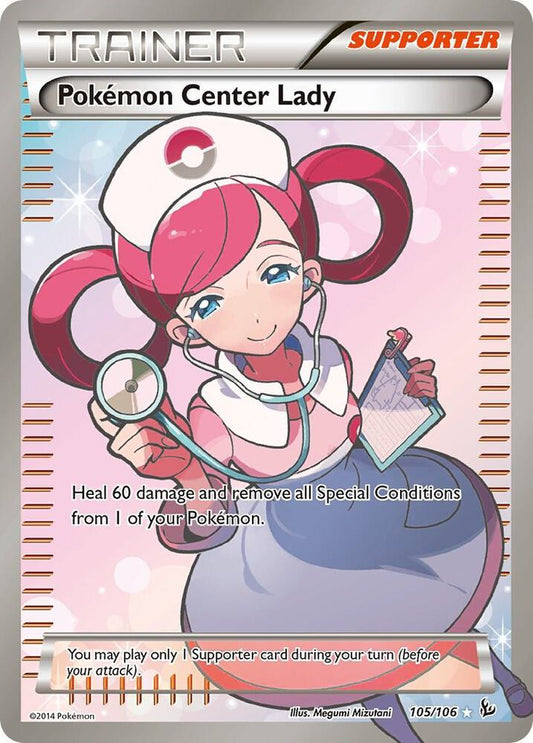 Pokemon Center Lady (105 Full Art) - XY - Flashfire