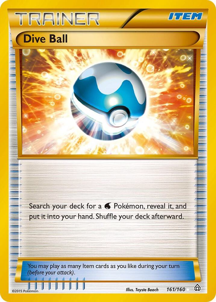 Dive Ball (161 Secret Rare) - XY - Primal Clash