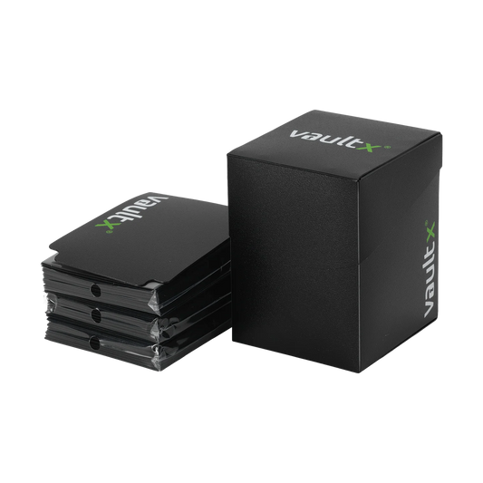 Vault X Large Deck Box 100+ with 150 Sleeves Black