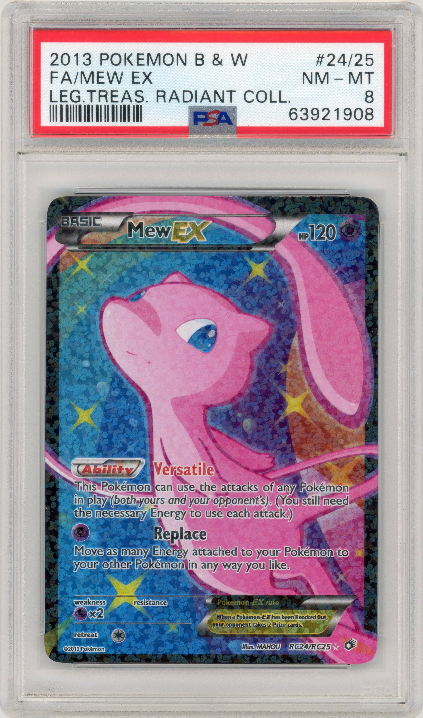 2013 Mew EX RC24 Legendary Treasures PSA 8 63921908