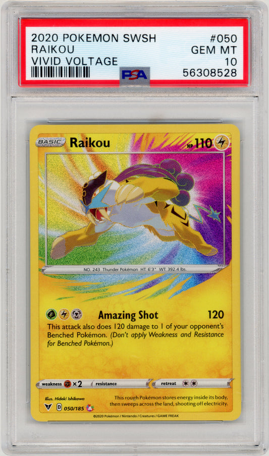 2020 Raikou 050 Vivid Voltage PSA 10 56308528