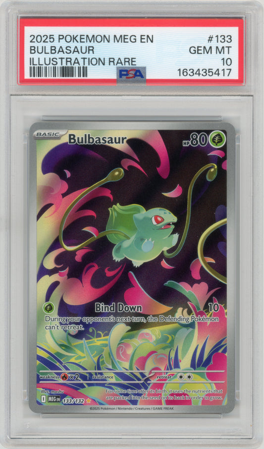 2025 Bulbasaur 133 Mega Evolution PSA 10 163435417