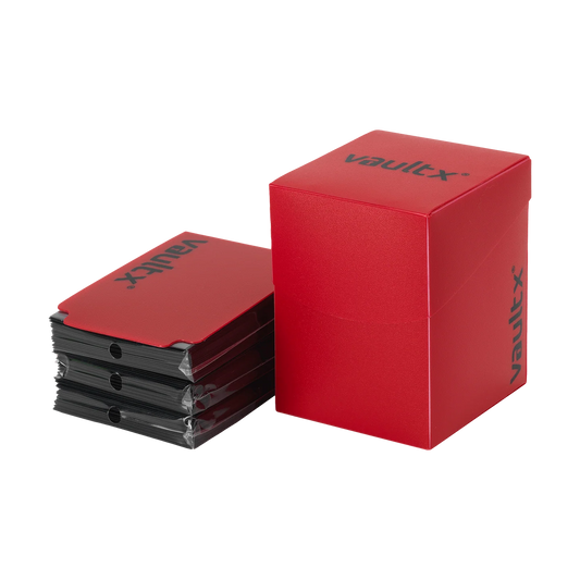 Vault X Large Deck Box 100+ with 150 Sleeves Red