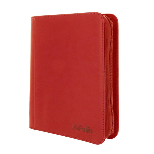 Z-Folio 4-Pocket LX Toploaders Binder Red